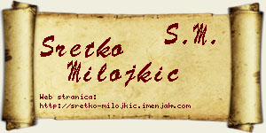 Sretko Milojkić vizit kartica